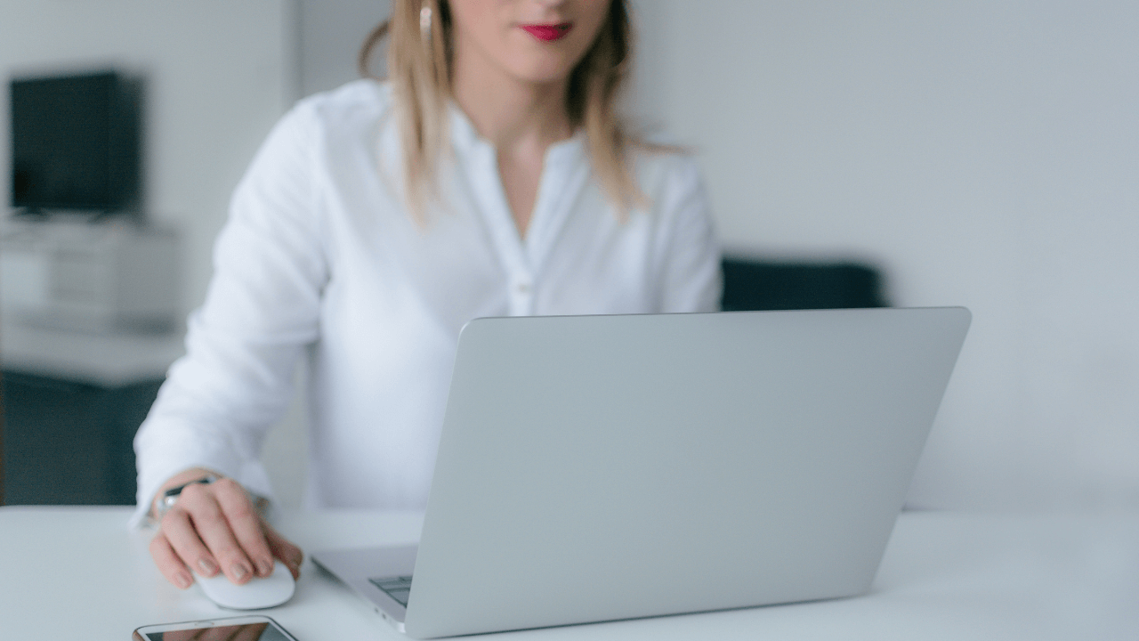 businesswoman using a laptop